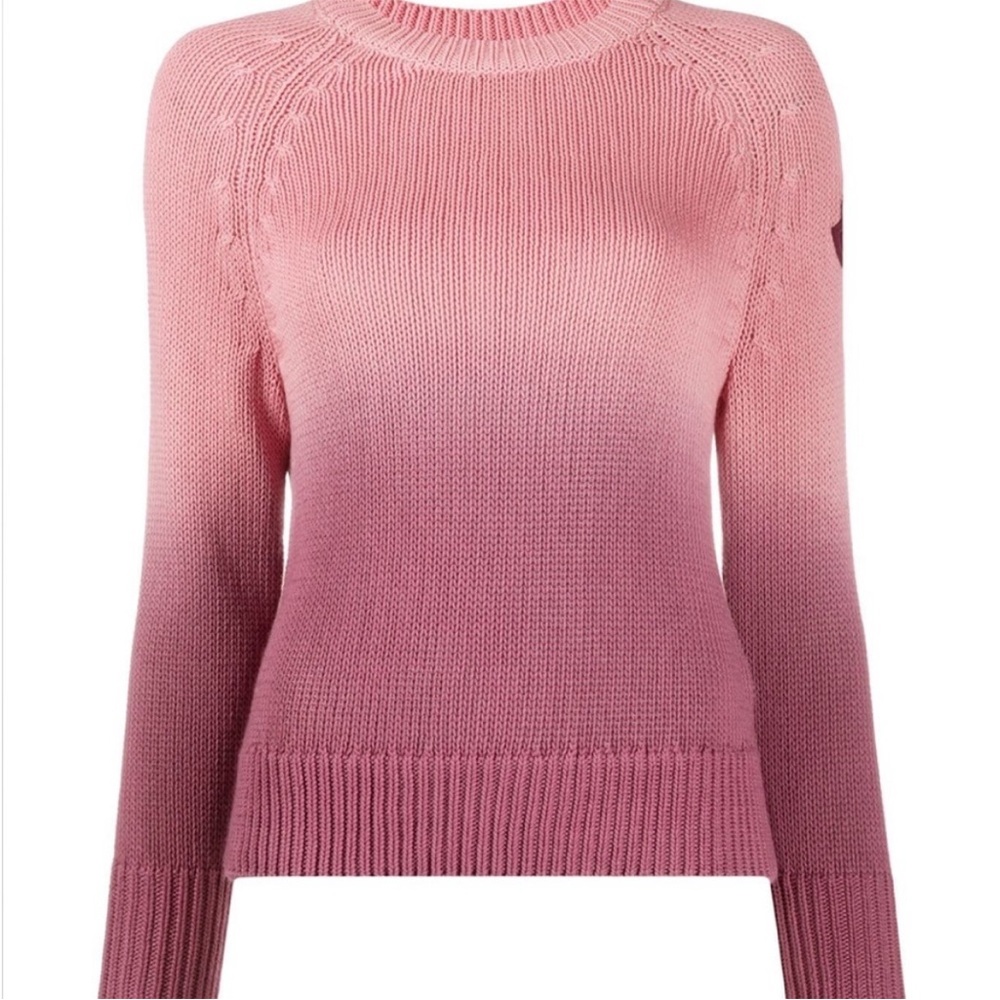 Moncler Pink Ombre Crewneck Sweater Size XS - Picture 3 of 5